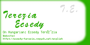 terezia ecsedy business card